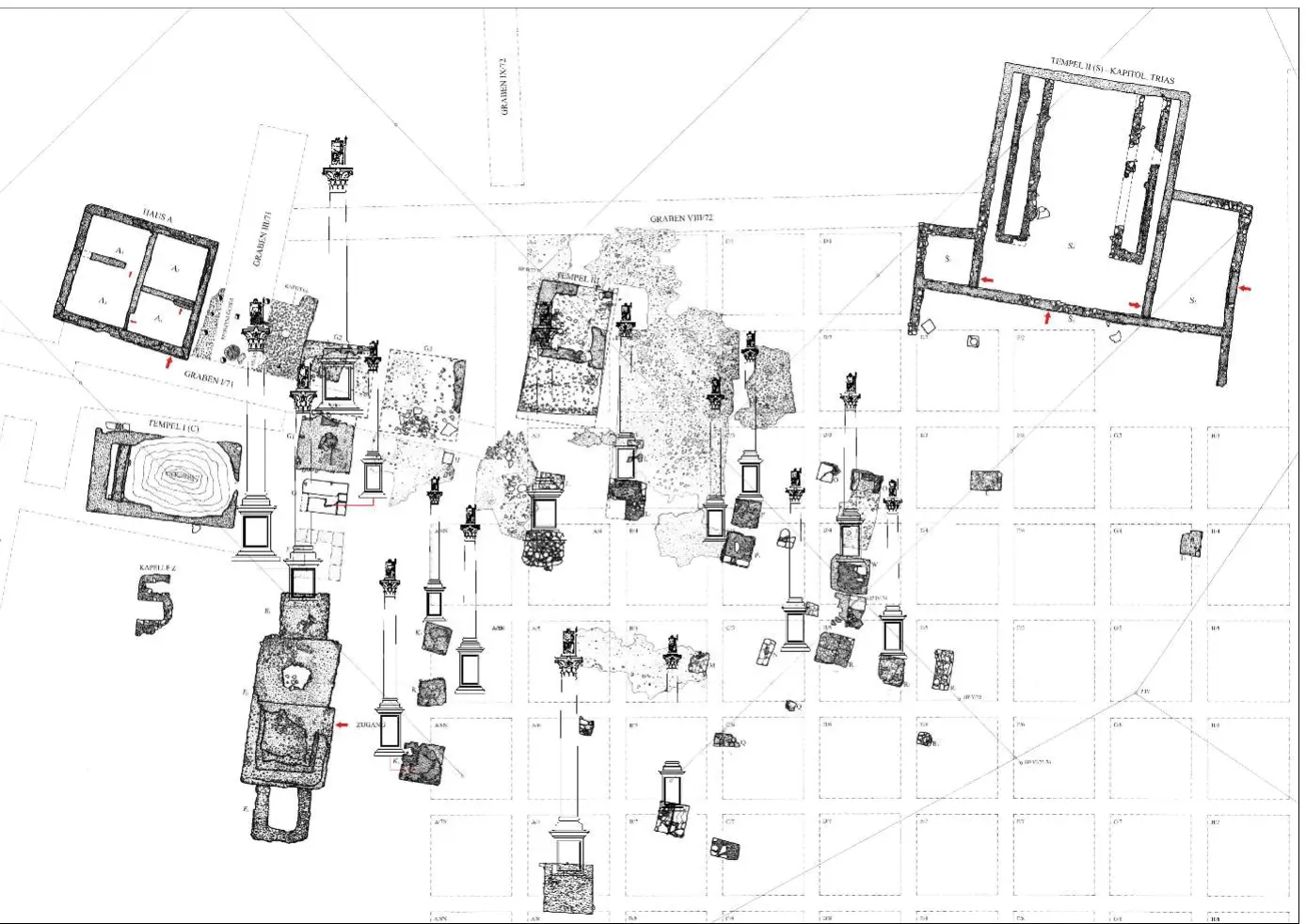 Pfaffenberg Grabung Planlage